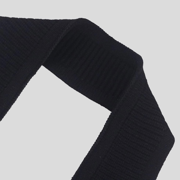 Womens|Knit Halter Crop Top|Medium M|Black|Stretch - Picture 10 of 11